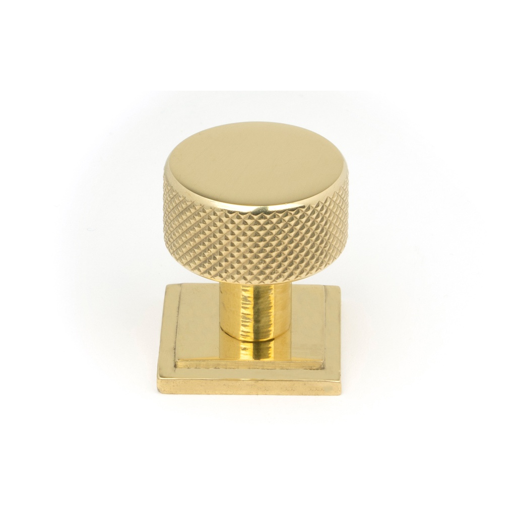 Polished Brass Brompton Cabinet Knob - 25mm (Square) - 46824