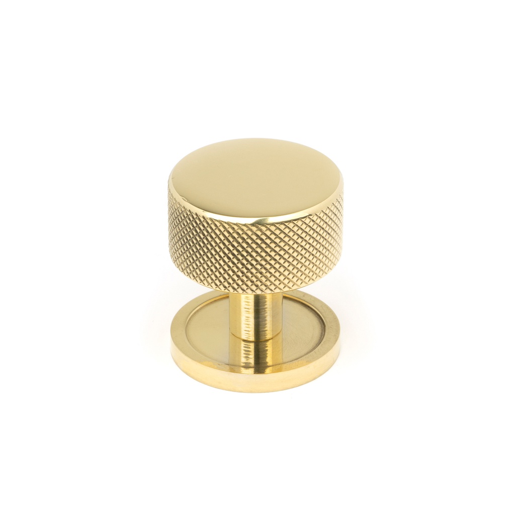 Polished Brass Brompton Cabinet Knob - 32mm (Plain) - 46828