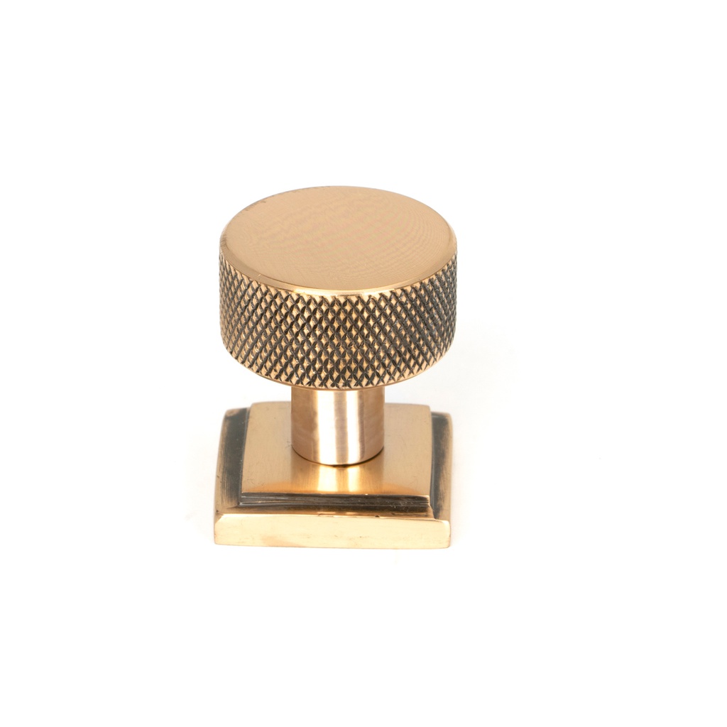 Polished Bronze Brompton Cabinet Knob - 25mm (Square) - 46833