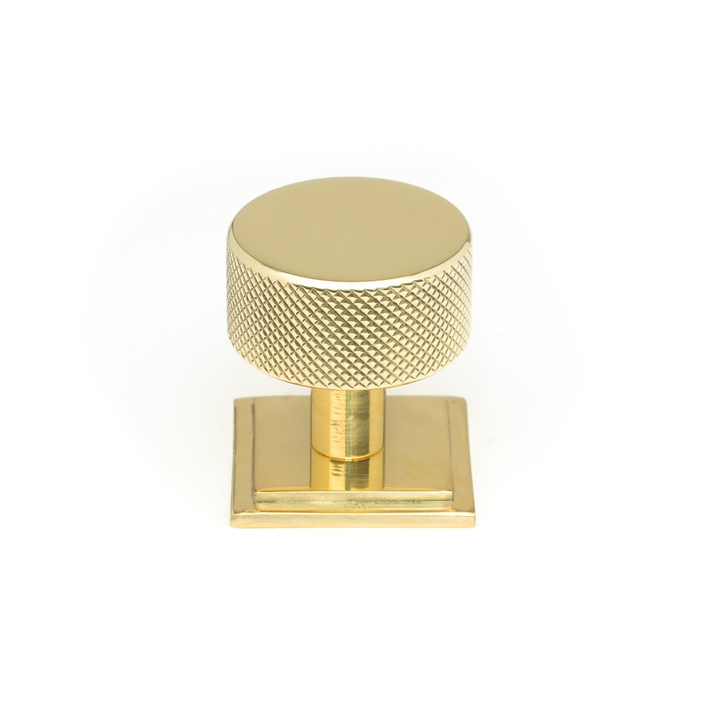 Polished Brass Brompton Cabinet Knob - 32mm (Square) - 46836