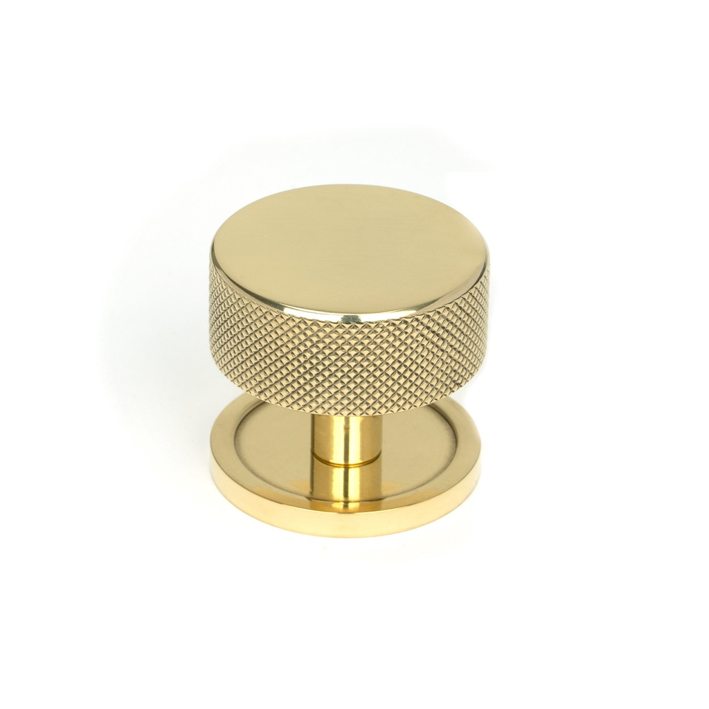 Polished Brass Brompton Cabinet Knob - 38mm (Plain) - 46840