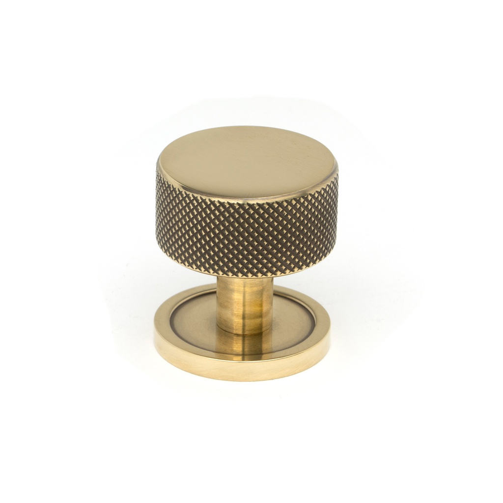 Aged Brass Brompton Cabinet Knob - 32mm (Plain) - 46854