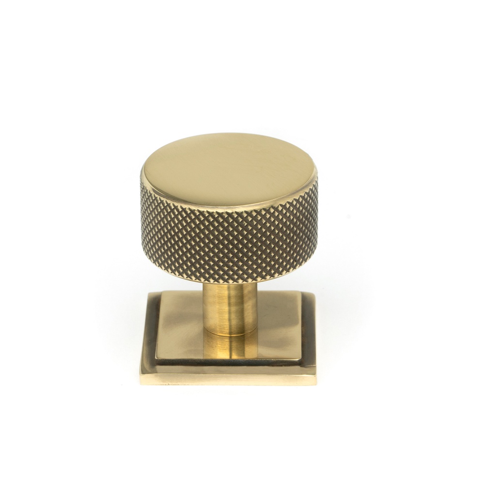 Aged Brass Brompton Cabinet Knob - 32mm (Square) - 46857