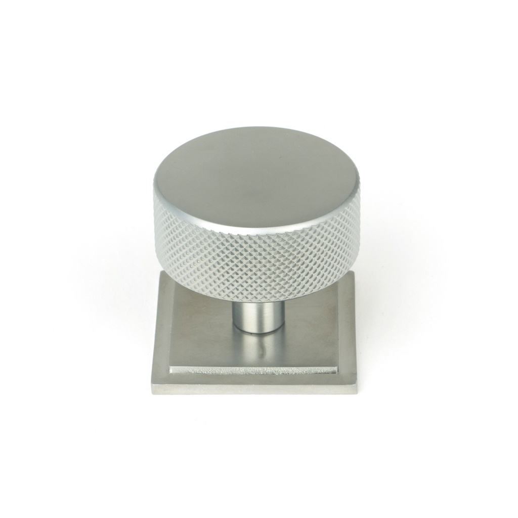 Satin Chrome Brompton Cabinet Knob - 38mm (Square) - 47094