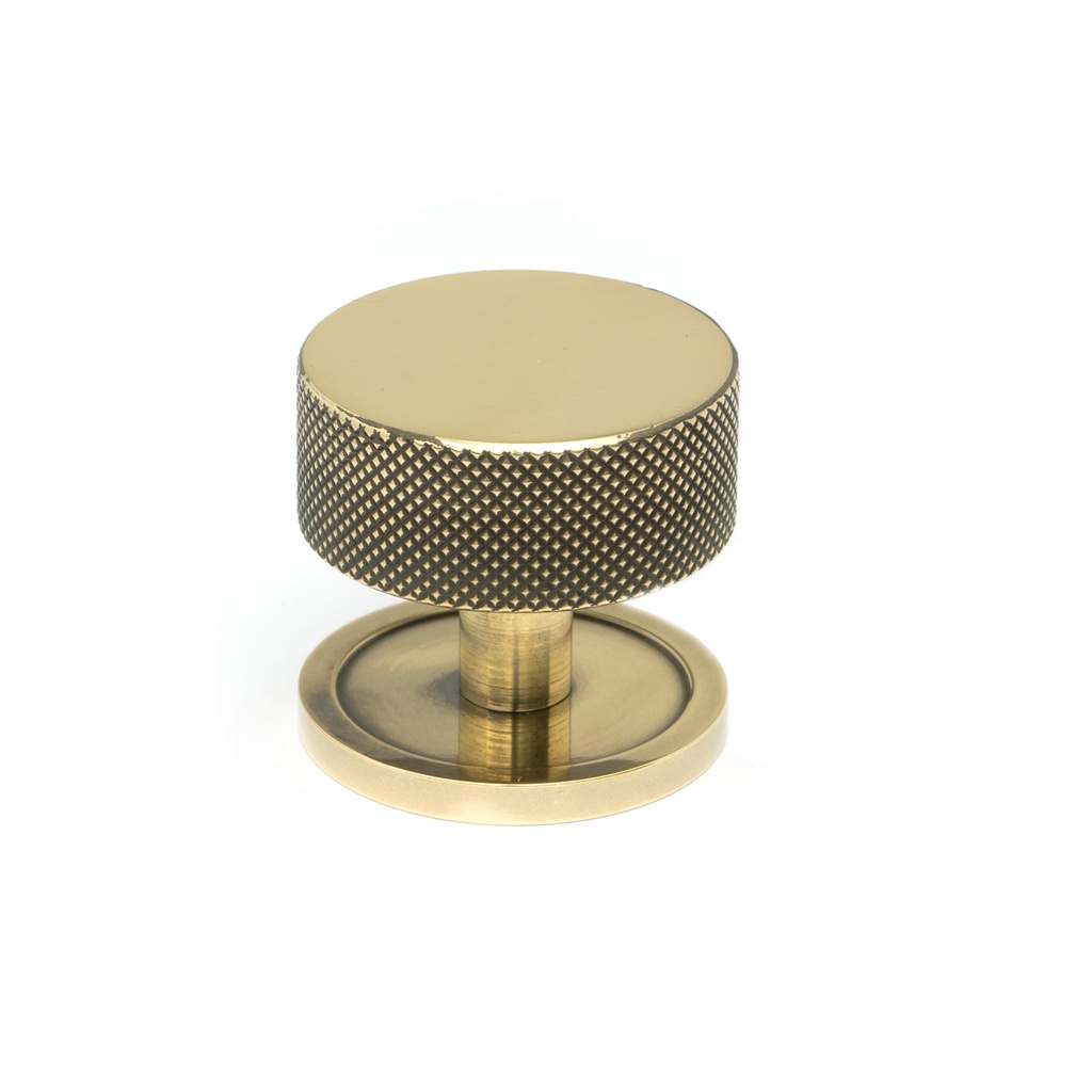 Aged Brass Brompton Cabinet Knob - 38mm (Plain) - 47137