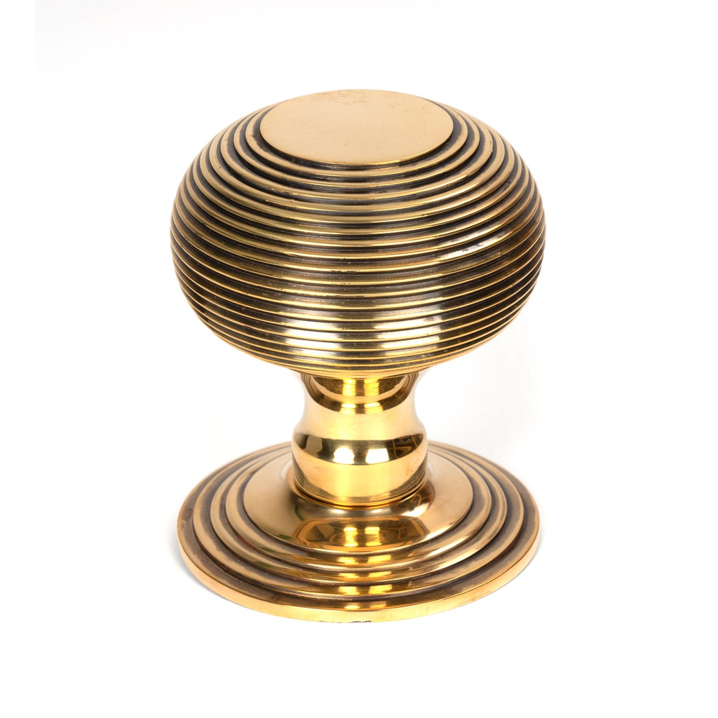 Aged Brass Beehive Centre Door Knob - 46654