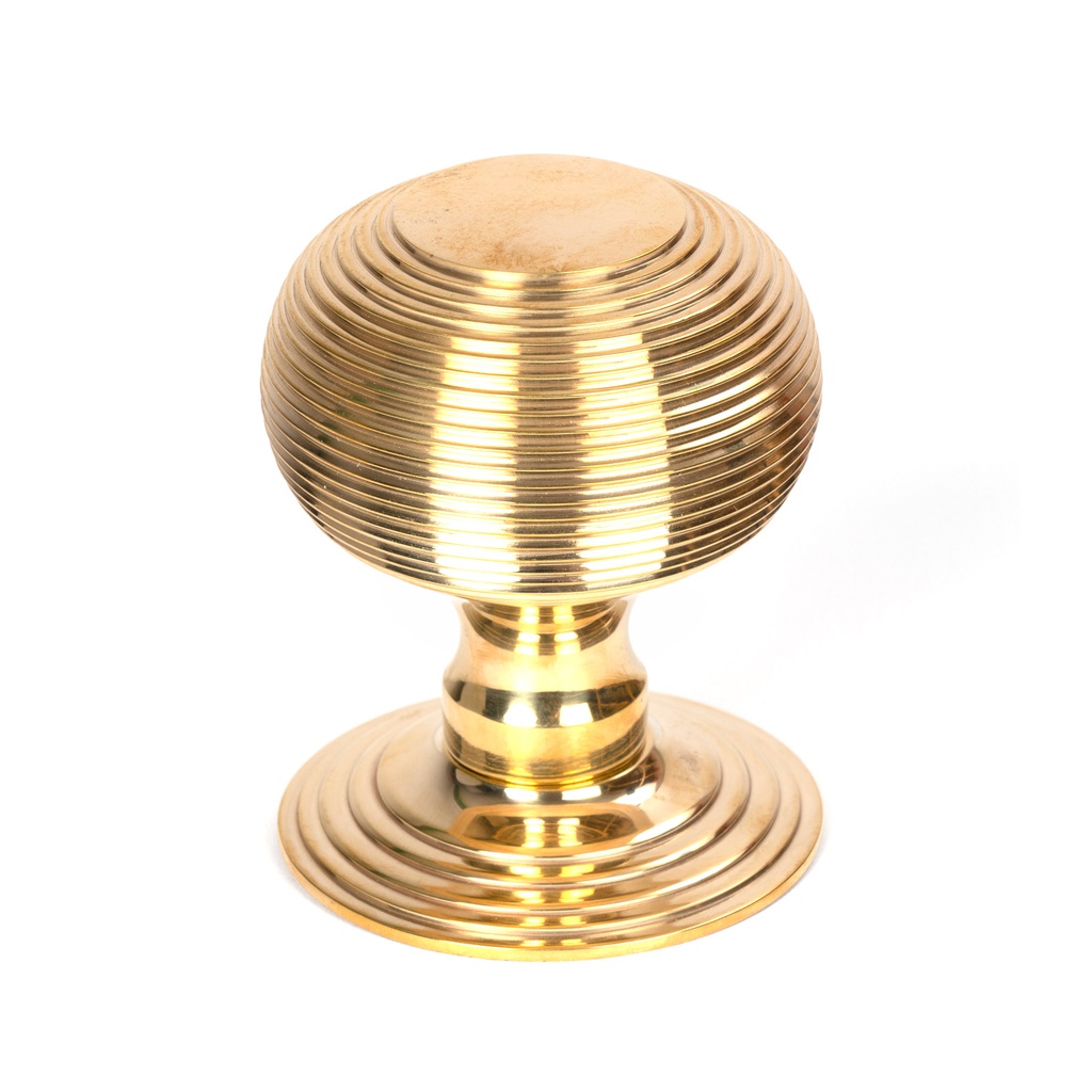 Polished Brass Beehive Centre Door Knob - 50839