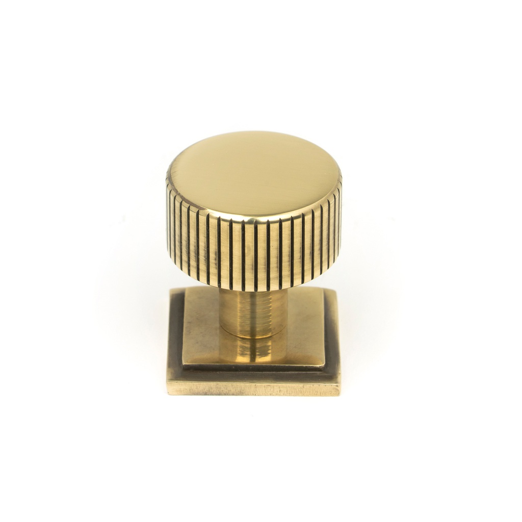 Aged Brass Judd Cabinet Knob - 25mm (Square) - 50379