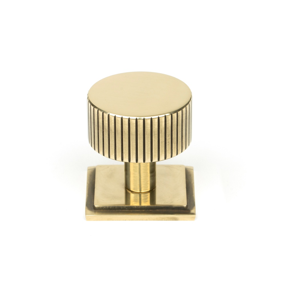 Aged Brass Judd Cabinet Knob - 32mm (Square) - 50382