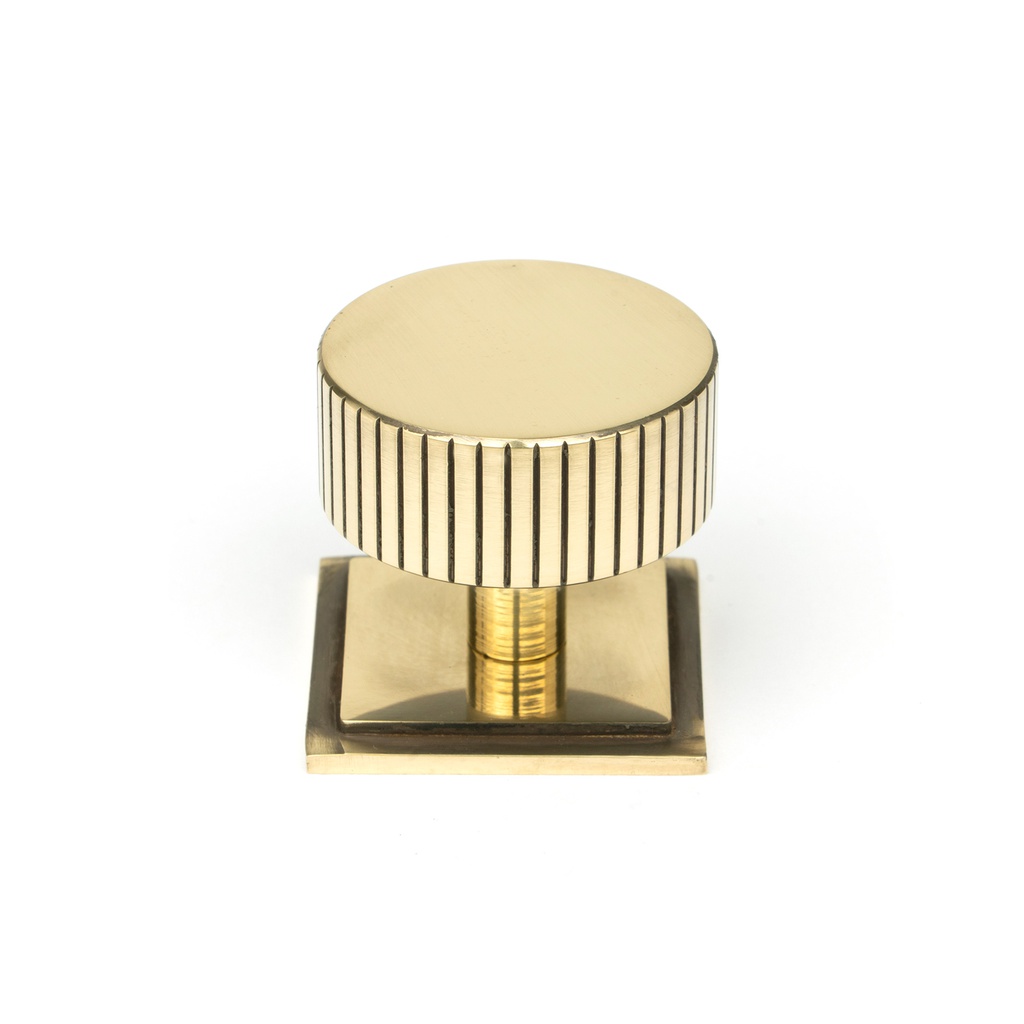 Aged Brass Judd Cabinet Knob - 38mm (Square) - 50385