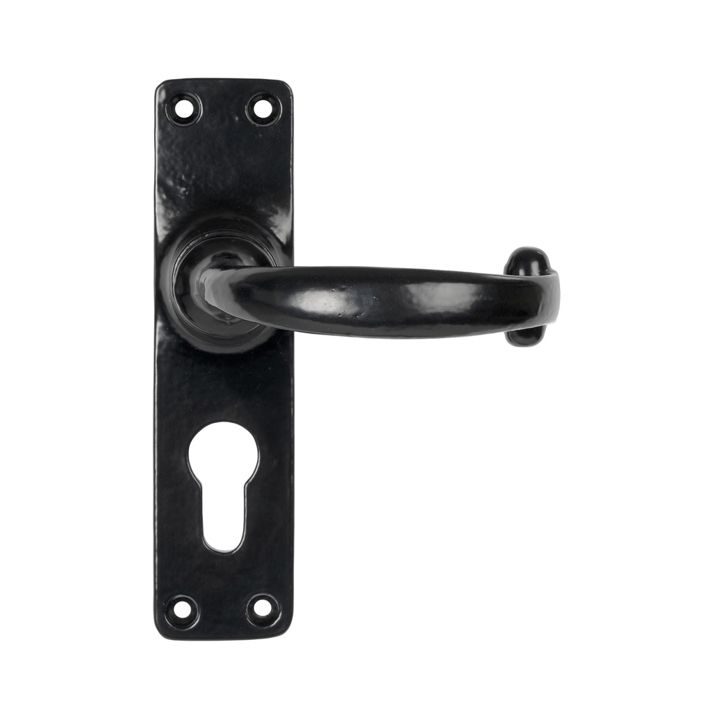 Black Lever Euro Lock Set - 46573