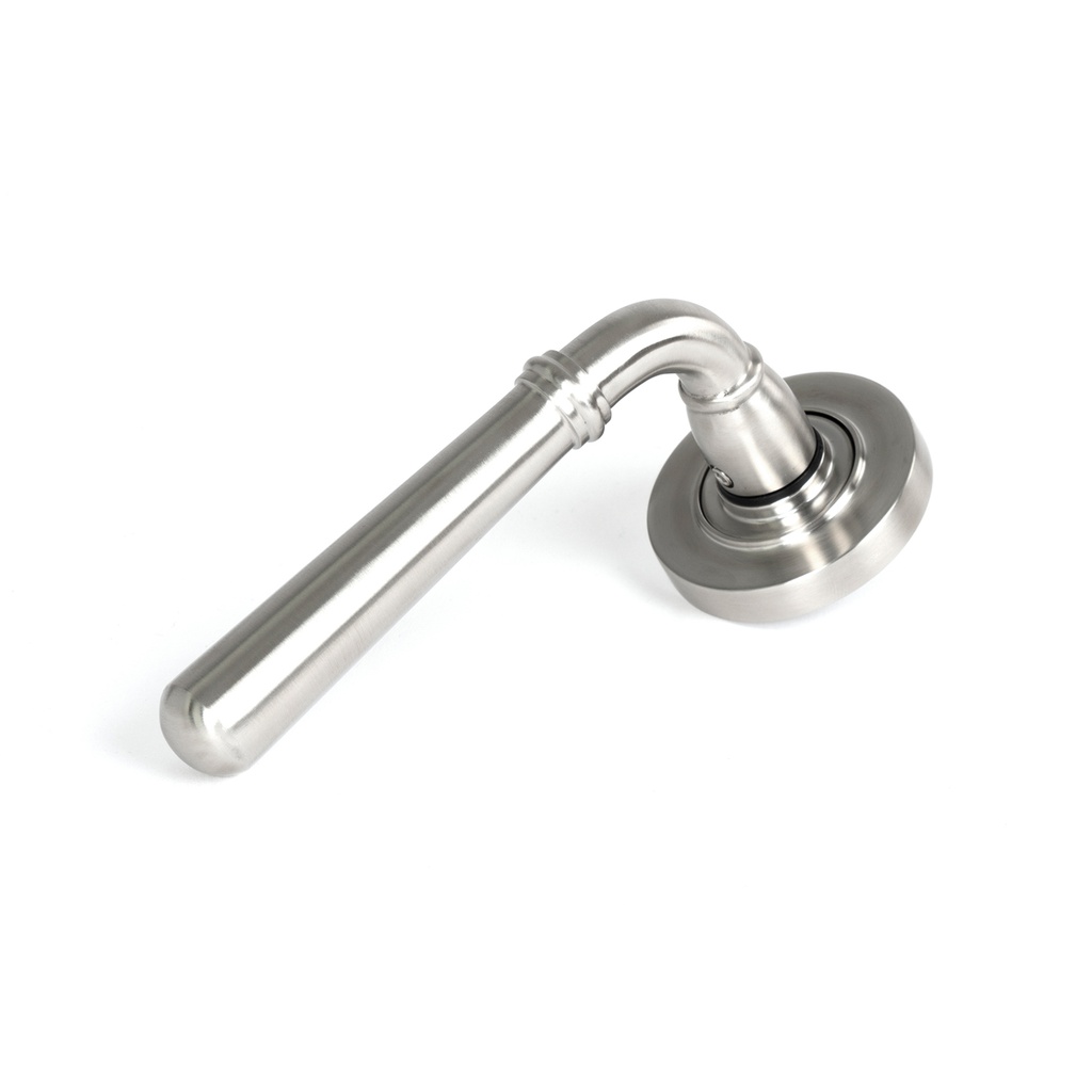 Satin Marine SS (316) Newbury Lever on Rose Set (Plain) - 46510