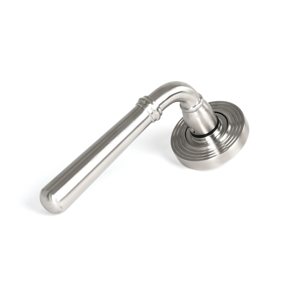 Satin Marine SS (316) Newbury Lever on Rose Set (Beehive) - 46512