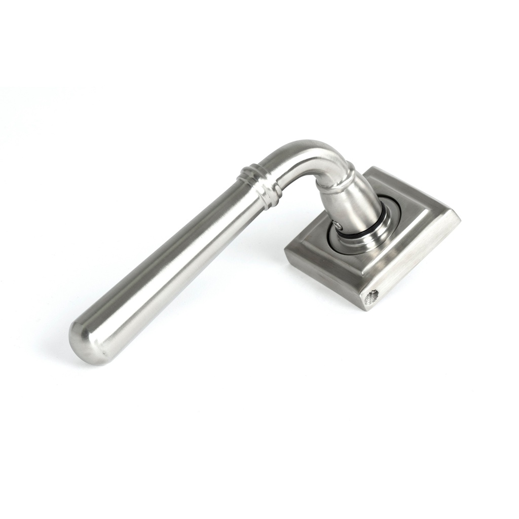 Satin Marine SS (316) Newbury Lever on Rose Set (Square) - 46513