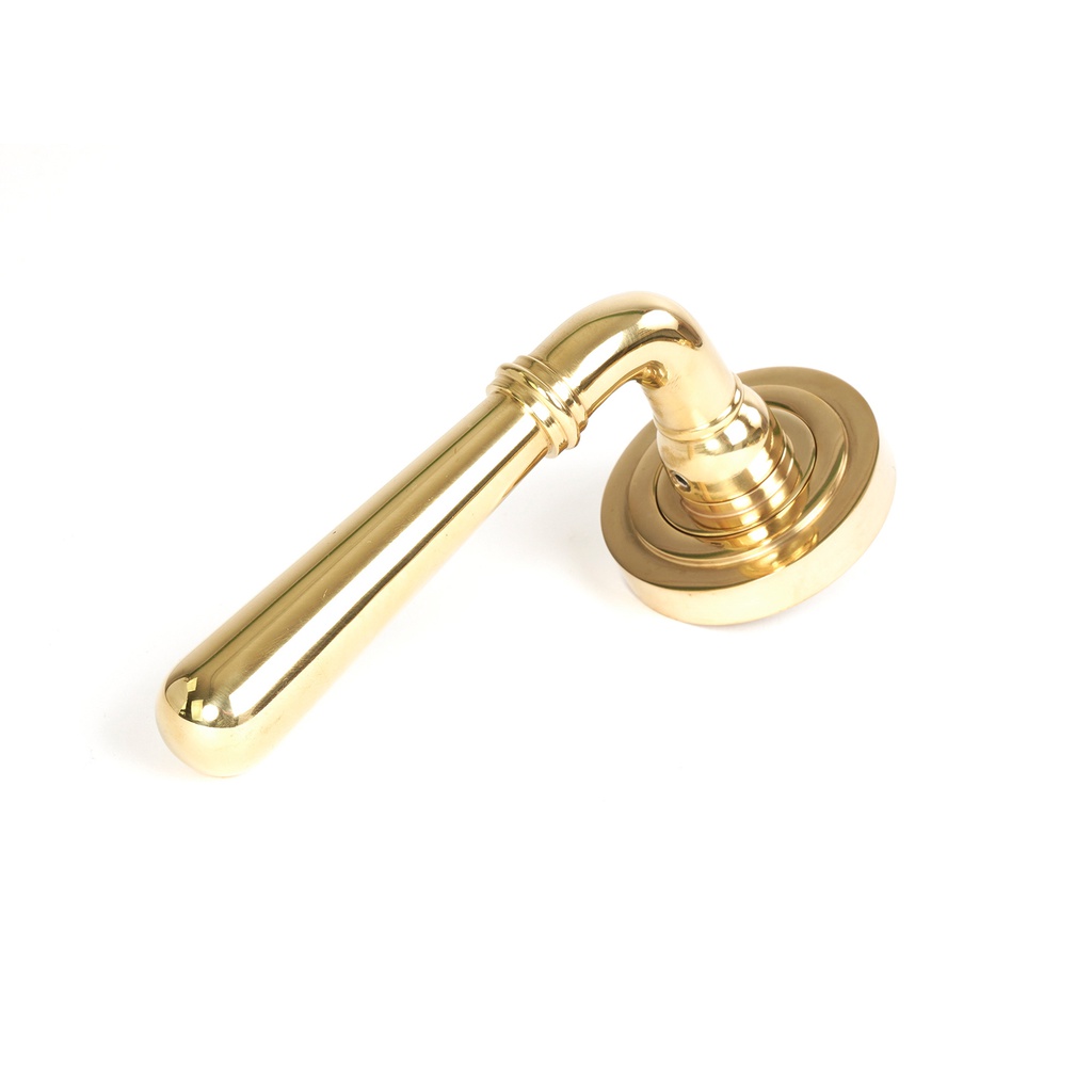 Polished Brass Newbury Lever on Rose Set (Art Deco) - 50620