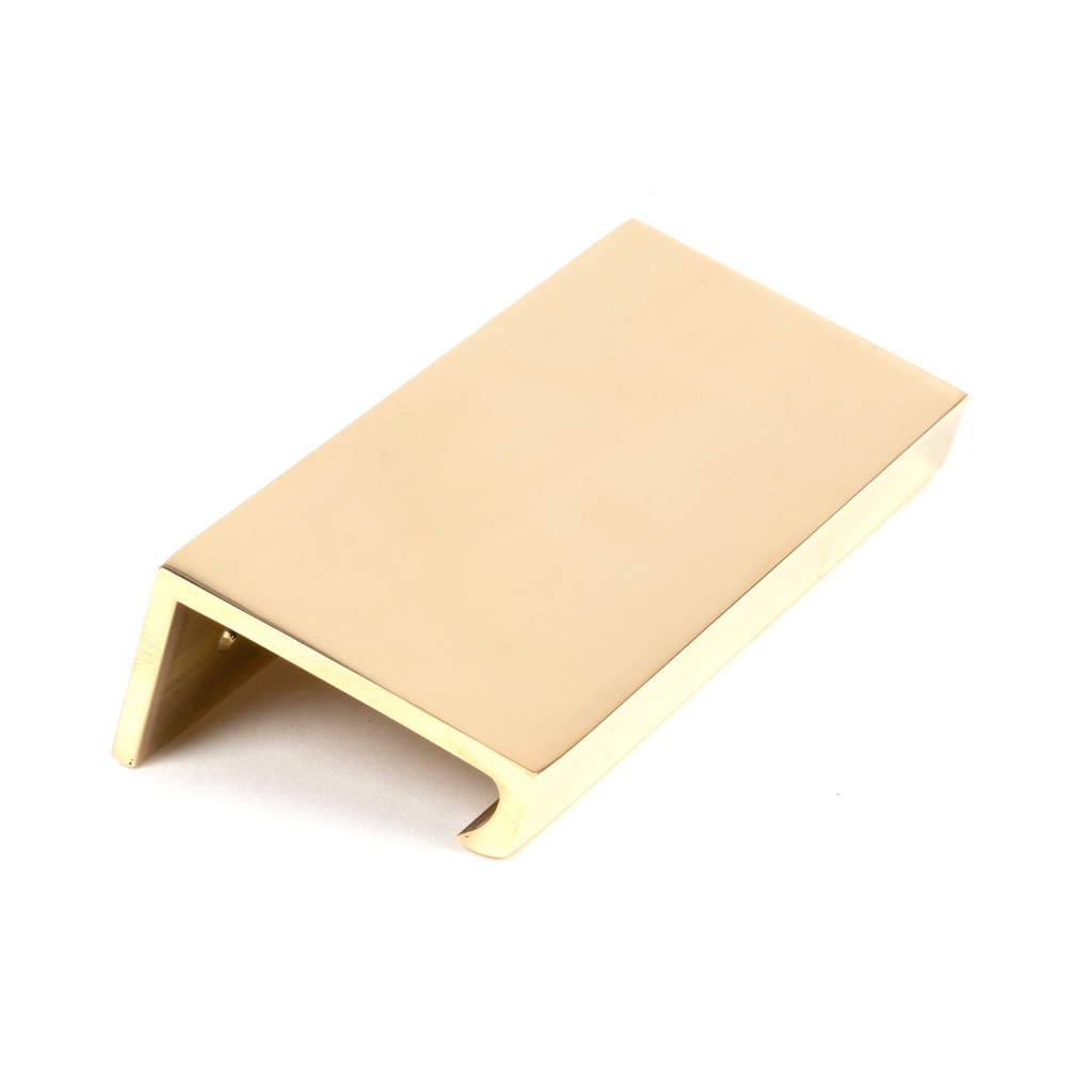 Polished Brass 100mm Plain Edge Pull - 50675