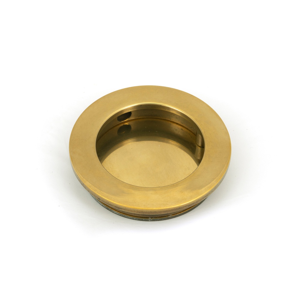 Aged Brass 60mm Plain Round Pull - 48322