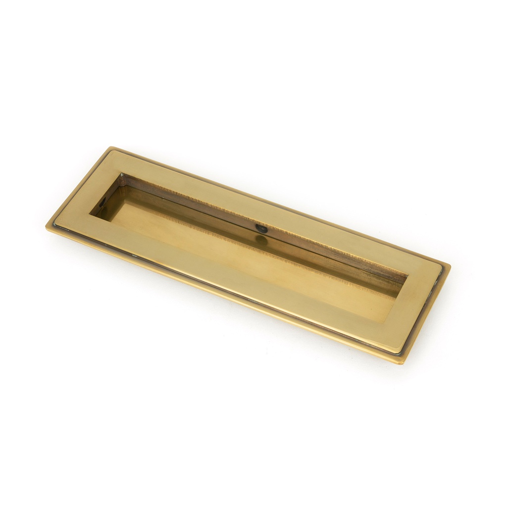 Aged Brass 175mm Art Deco Rectangular Pull - 48300