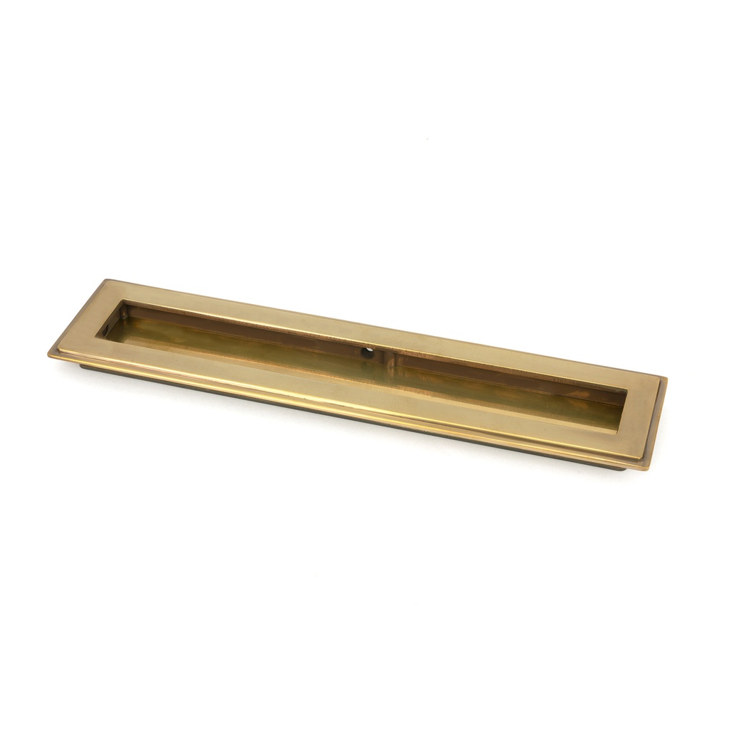 Aged Brass 250mm Art Deco Rectangular Pull - 48301