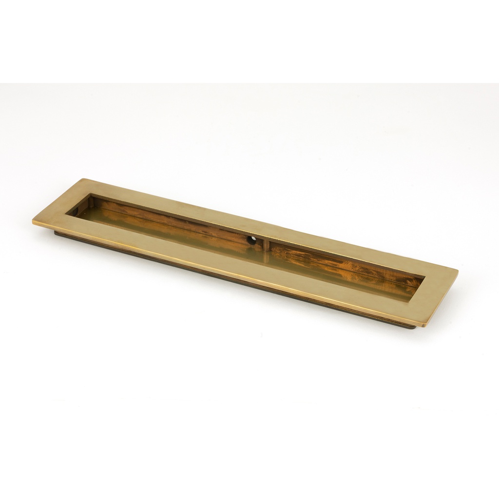 Aged Brass 250mm Plain Rectangular Pull - 48307