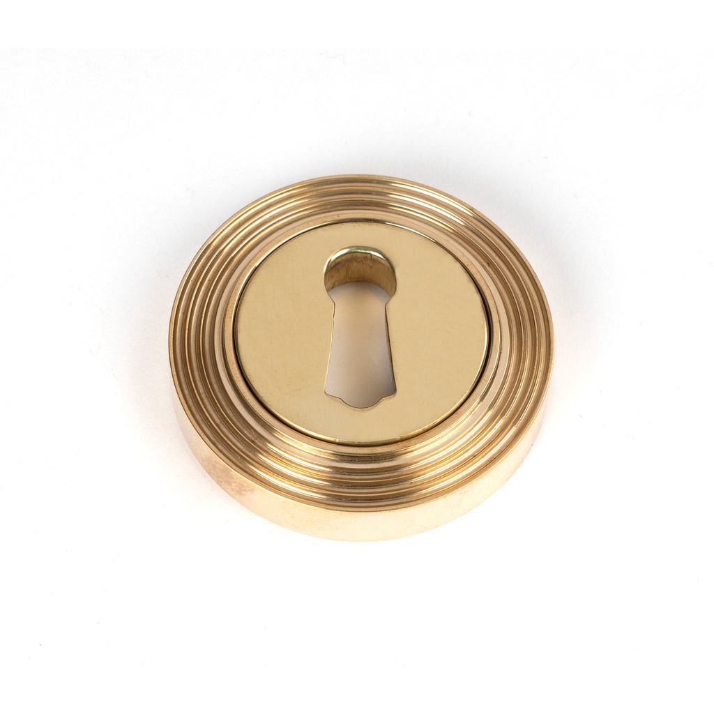 Polished Brass Round Escutcheon (Beehive) - 50748