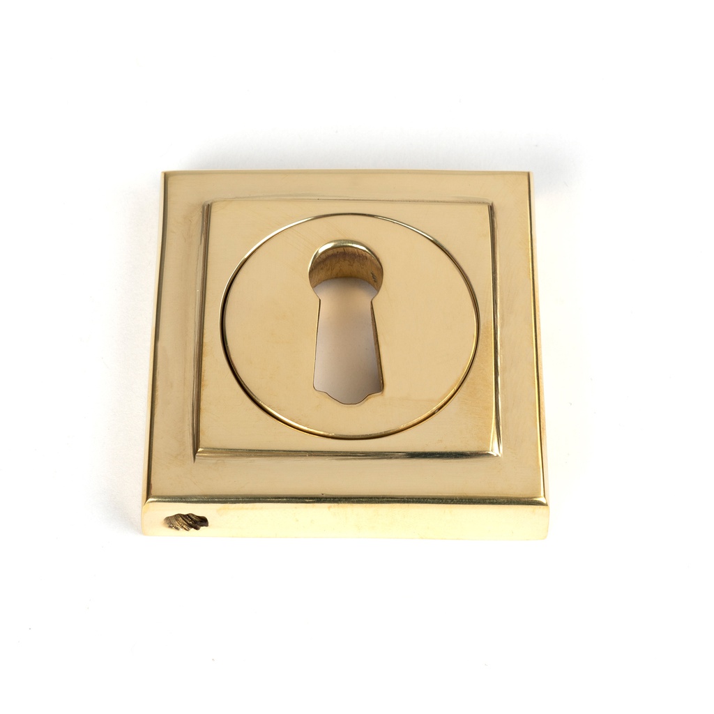 Polished Brass Round Escutcheon (Square) - 50749