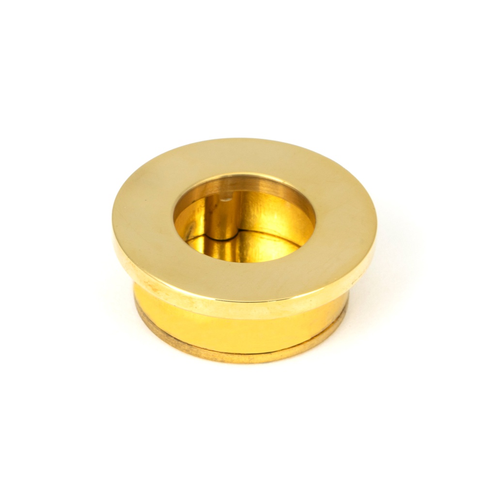 Polished Brass 34mm Round Finger Edge Pull - 47174