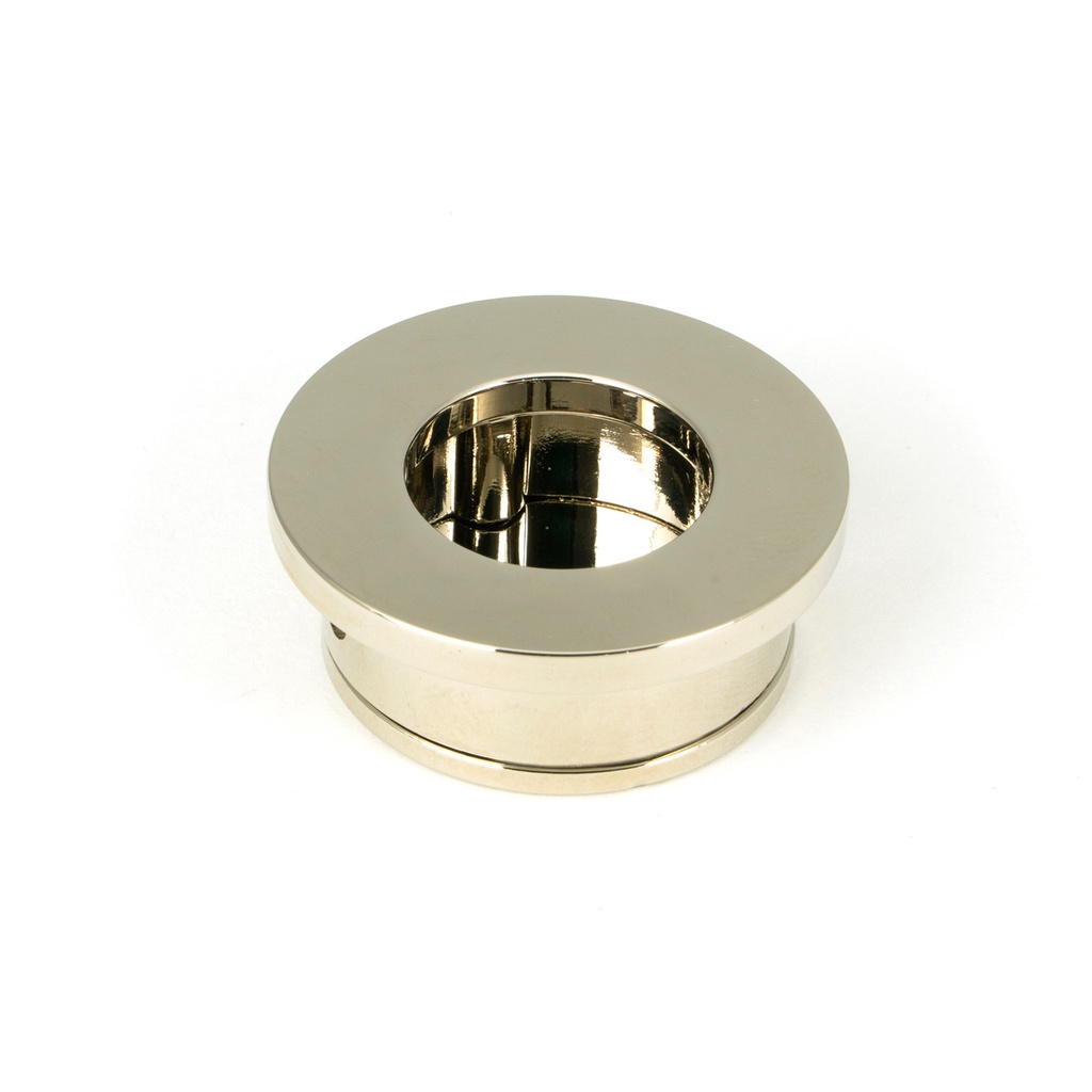 Polished Nickel 34mm Round Finger Edge Pull - 50169