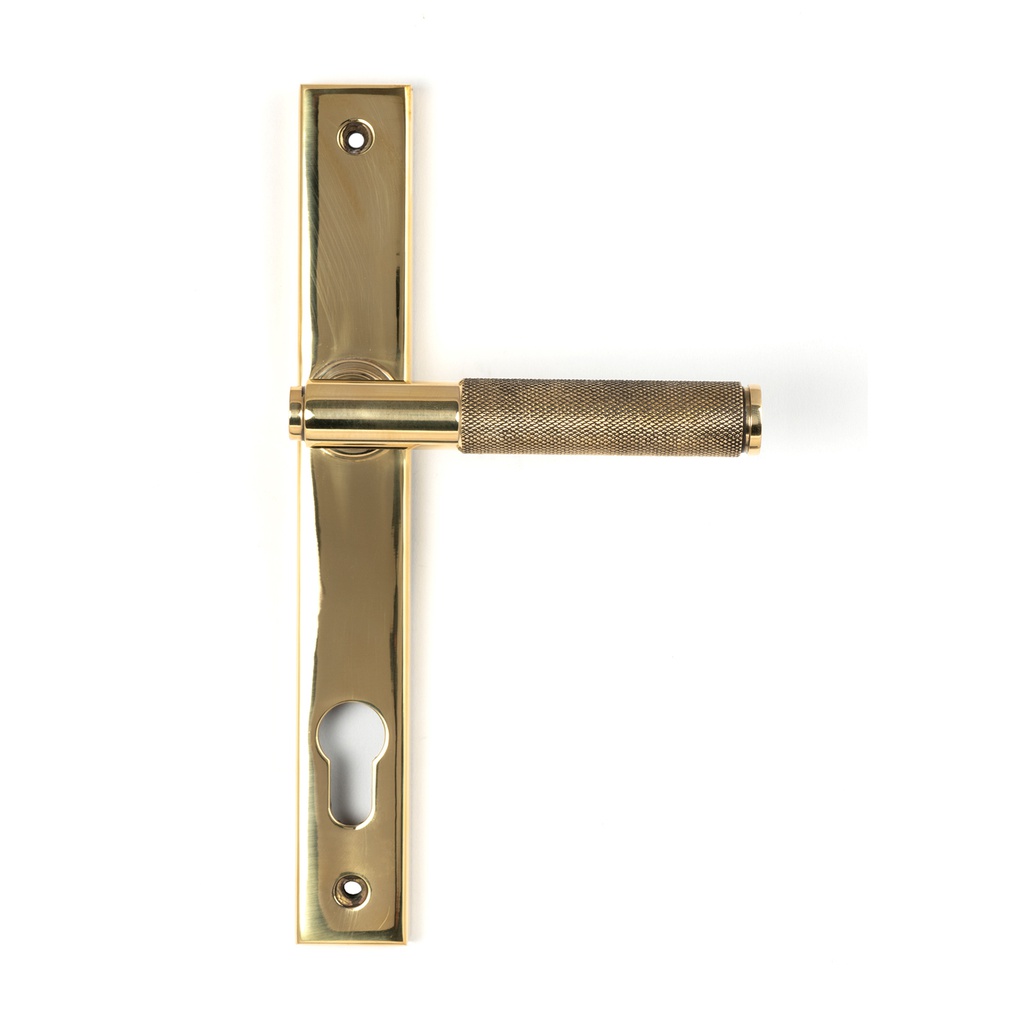 Polished Brass Brompton Slimline Lever Espag. Lock Set - 50604