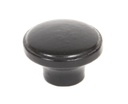 Black Ribbed Cabinet Knob - 33371