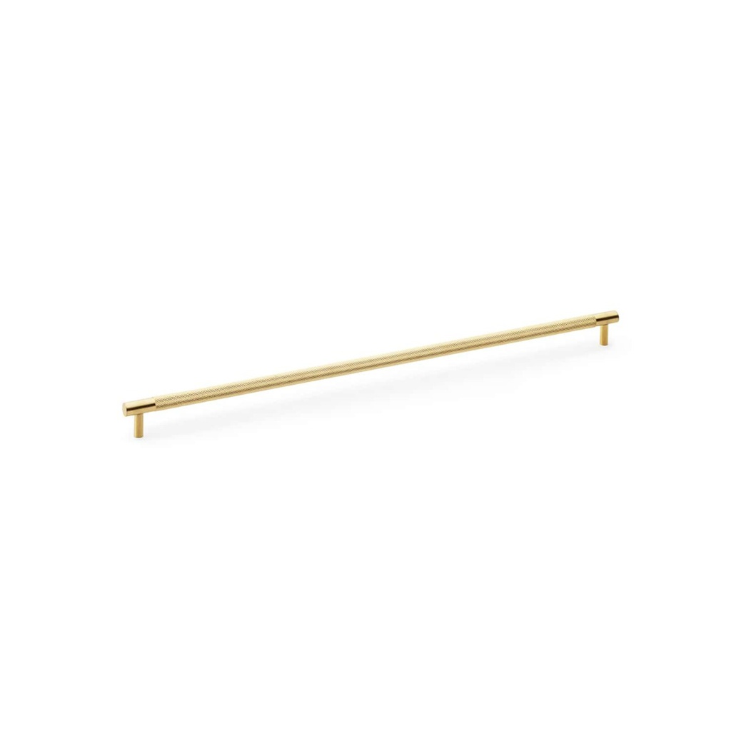 Alexander & Wilks Brunel Knurled T-bar Cupboard Handle - Satin Brass PVD - Centres 448mm