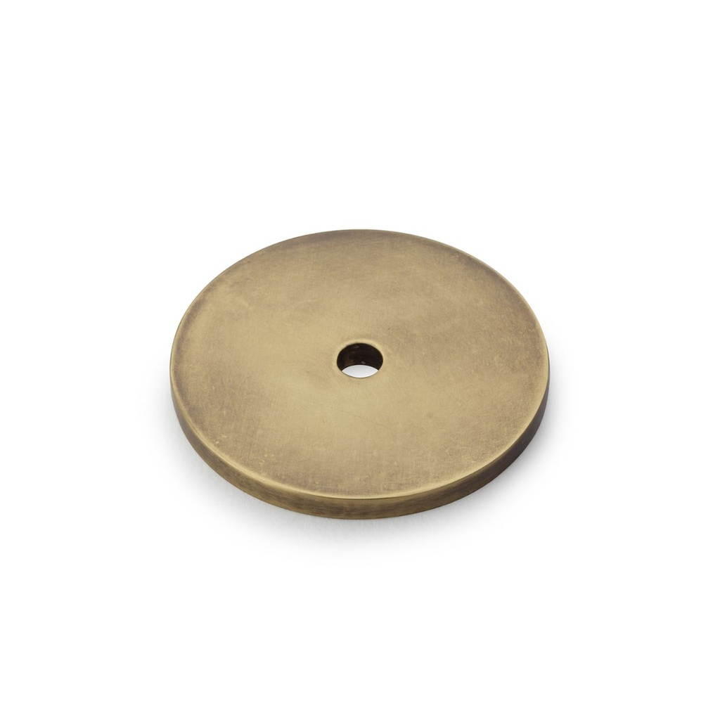 Alexander & Wilks Circular Backplate - Antique Brass - Diameter 35mm