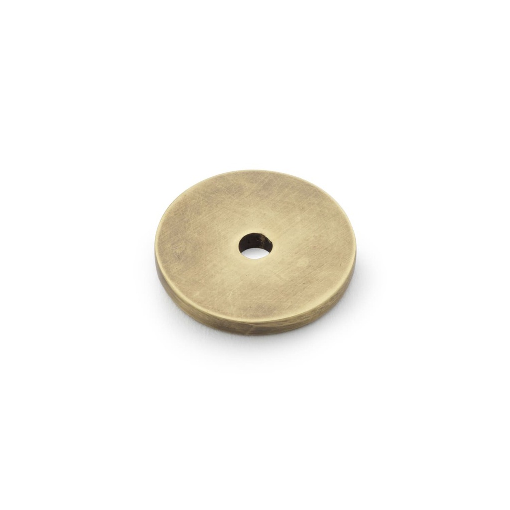 Alexander & Wilks Circular Backplate - Antique Brass - Diameter 25mm