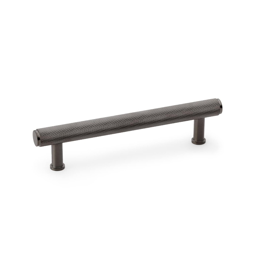 Alexander & Wilks Crispin Knurled T-bar Cupboard Pull Handle - Dark Bronze PVD - Centres 128mm