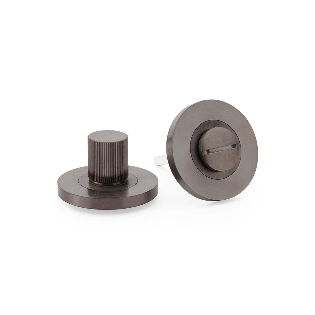 Alexander & Wilks Reeded Thumbturn And Release - Dark Bronze PVD