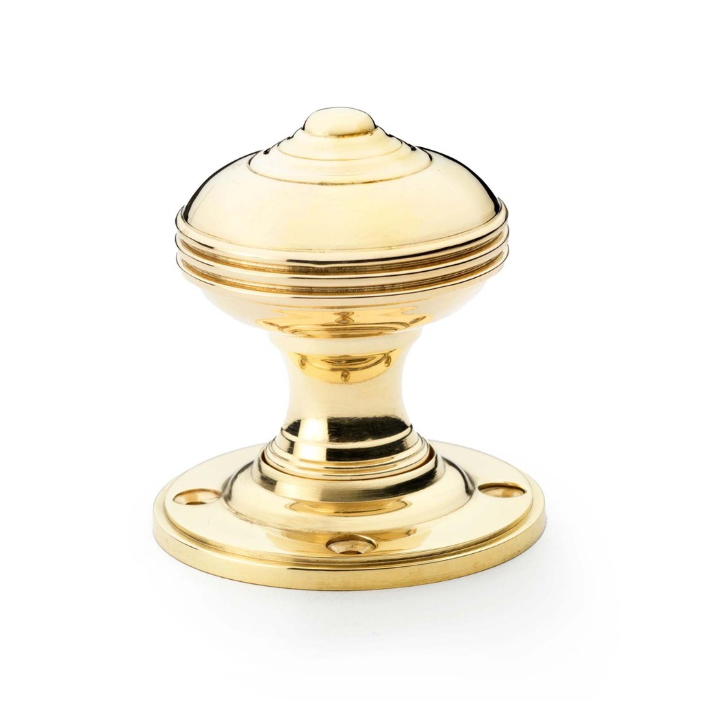 Alexander & Wilks Romeo Mortice Knob - Unlacquered Brass