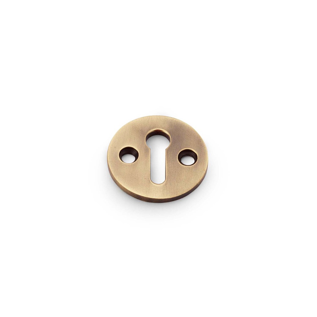 Alexander & Wilks Standard Profile Round Escutcheon - Antique Brass