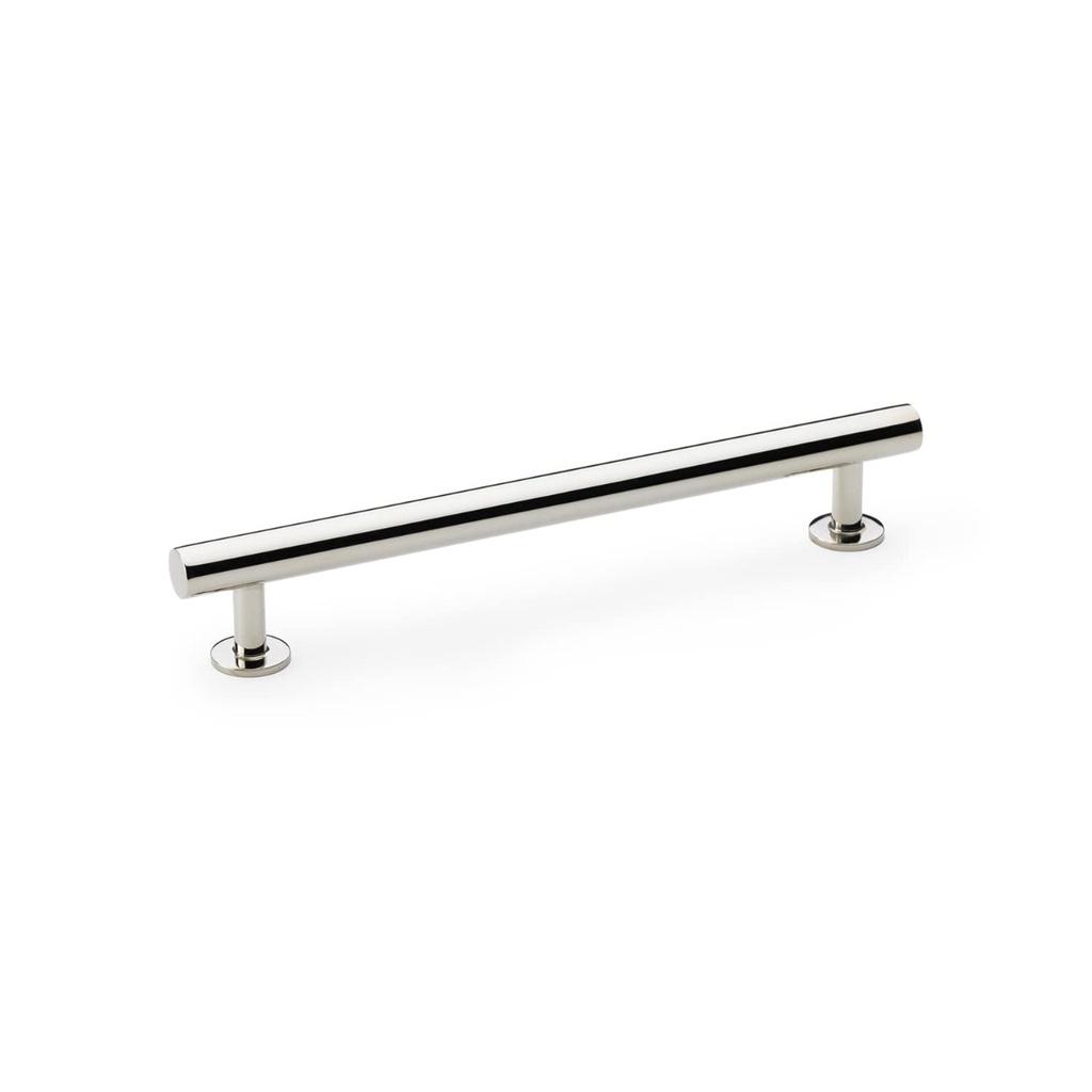 Alexander & Wilks Round T-bar Cabinet Pull Handle - Polished Nickel - Centres 160mm