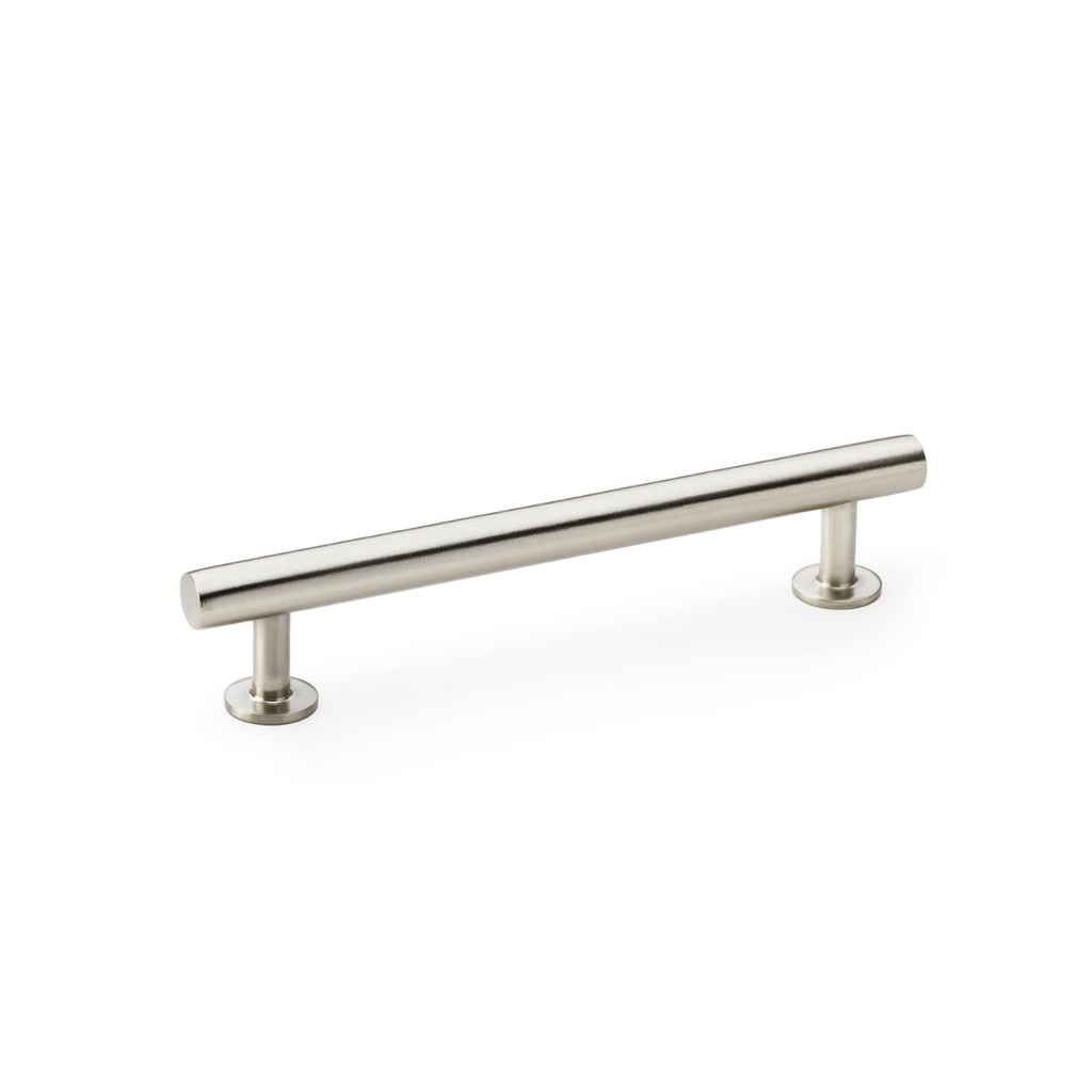 Alexander & Wilks Round T-bar Cabinet Pull Handle - Satin Nickel - Centres 128mm