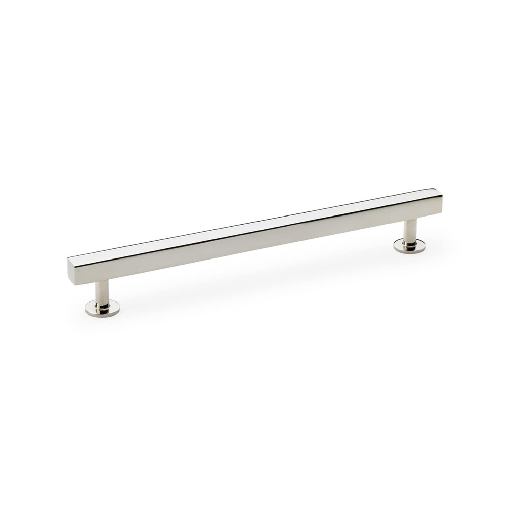 Alexander & Wilks Square T-bar Cabinet Pull Handle - Polished Nickel - Centres 192mm