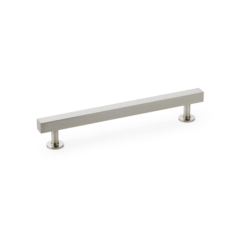 Alexander & Wilks Square T-bar Cabinet Pull Handle - Satin Nickel - Centres 160mm