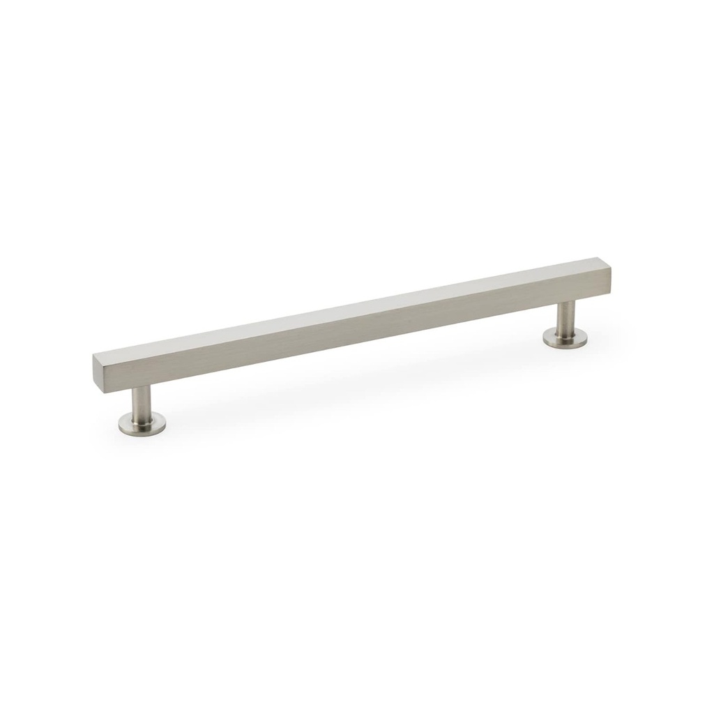 Alexander & Wilks Square T-bar Cabinet Pull Handle - Satin Nickel - Centres 192mm