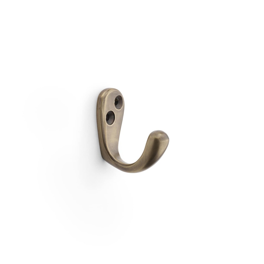 Alexander & Wilks Victorian Single Robe Hook - Antique Brass