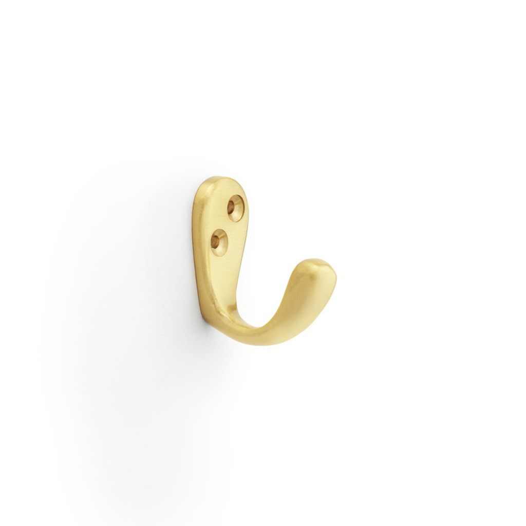 Alexander & Wilks Victorian Single Robe Hook - Satin Brass