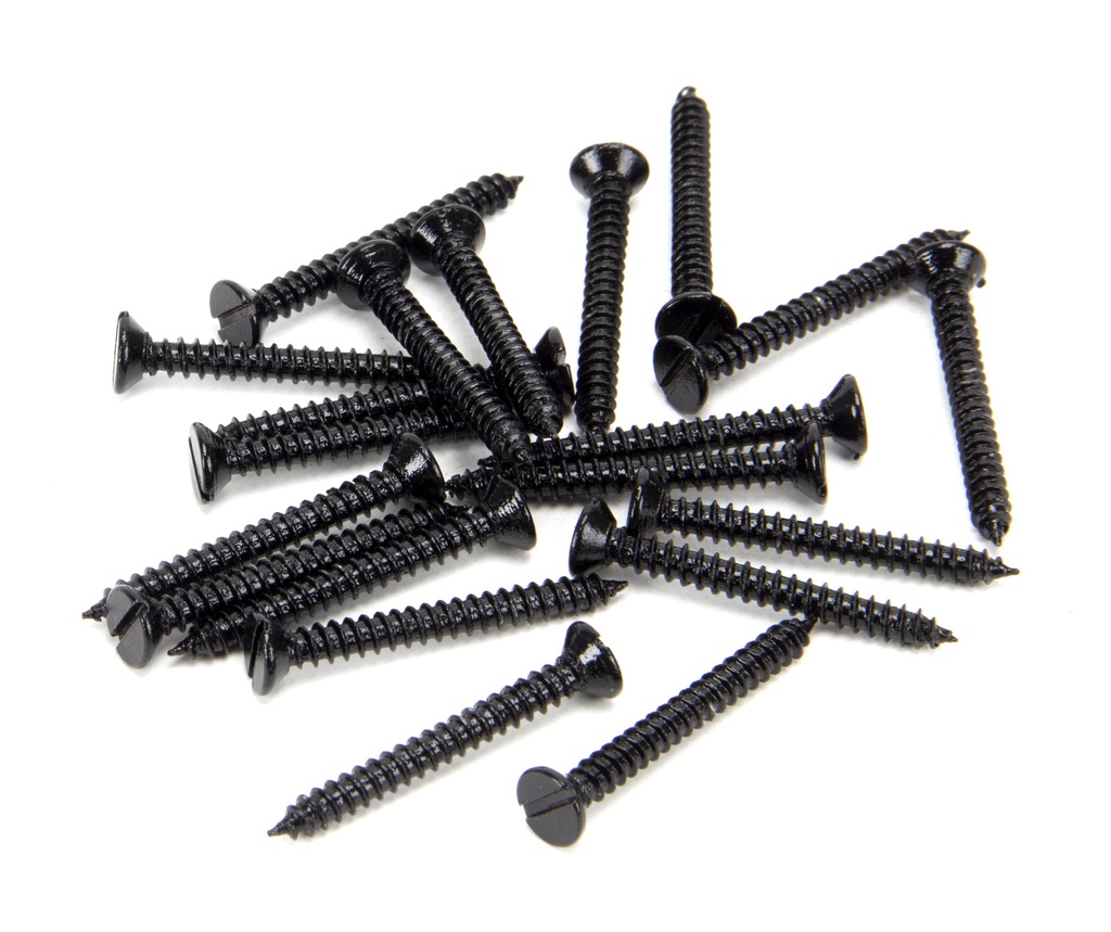 Black 6 x 1¼&quot; Countersunk Screws (25) - 33432