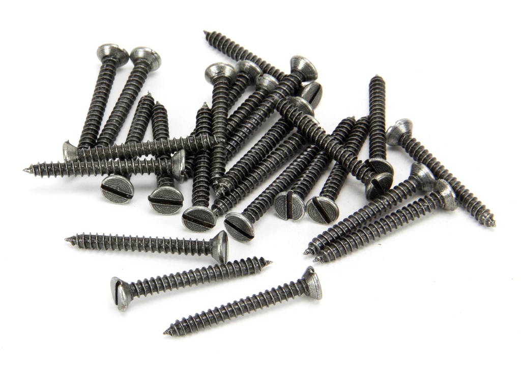 Pewter 6 x 1¼&quot; Countersunk Screws (25) - 33435