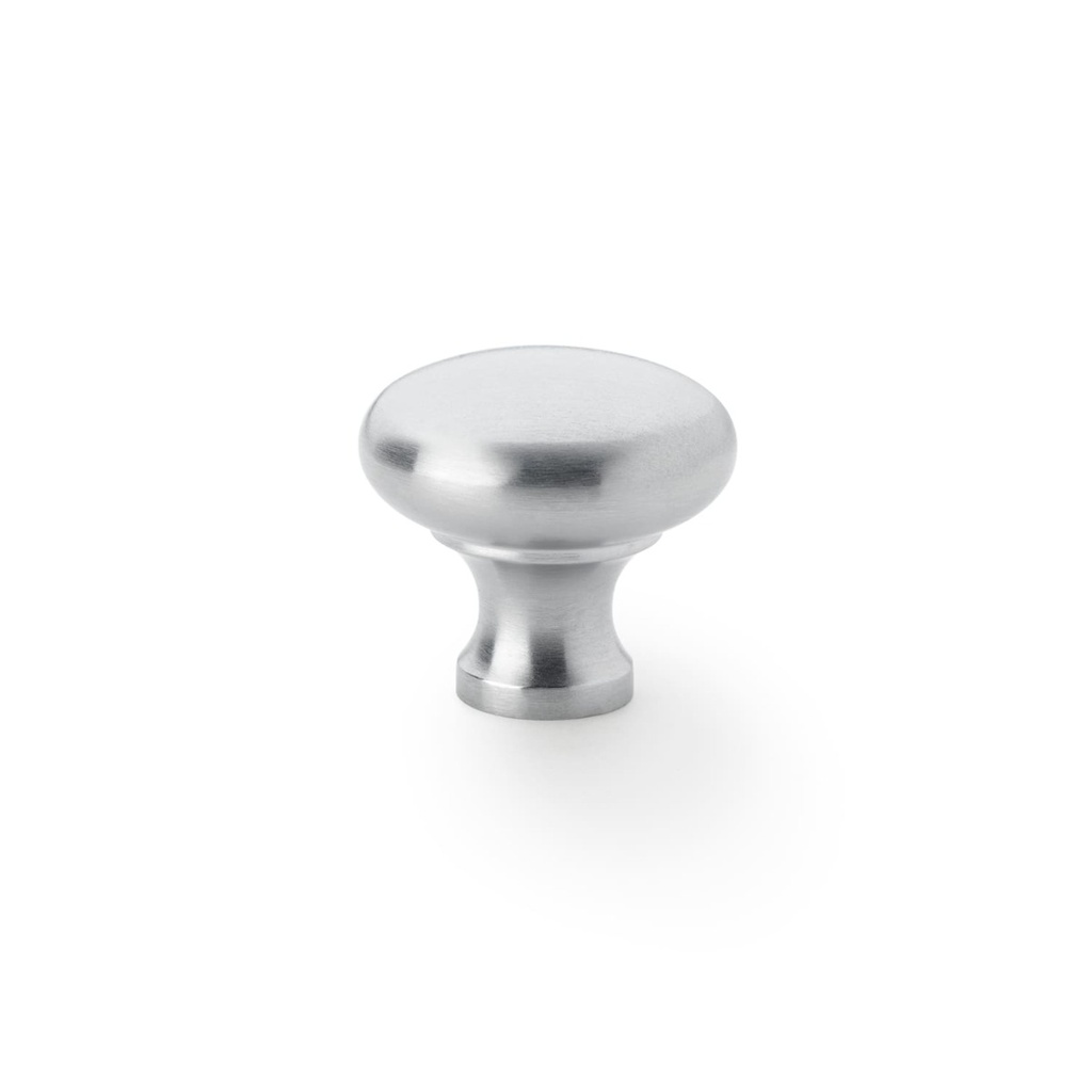 Alexander & Wilks Wade Round Cupboard Knob - Satin Chrome - 32mm