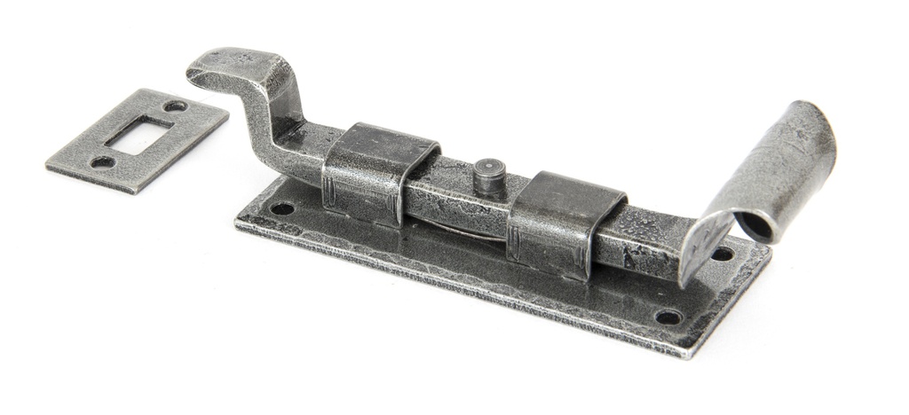 Pewter 4" Cranked Door Bolt - 33659