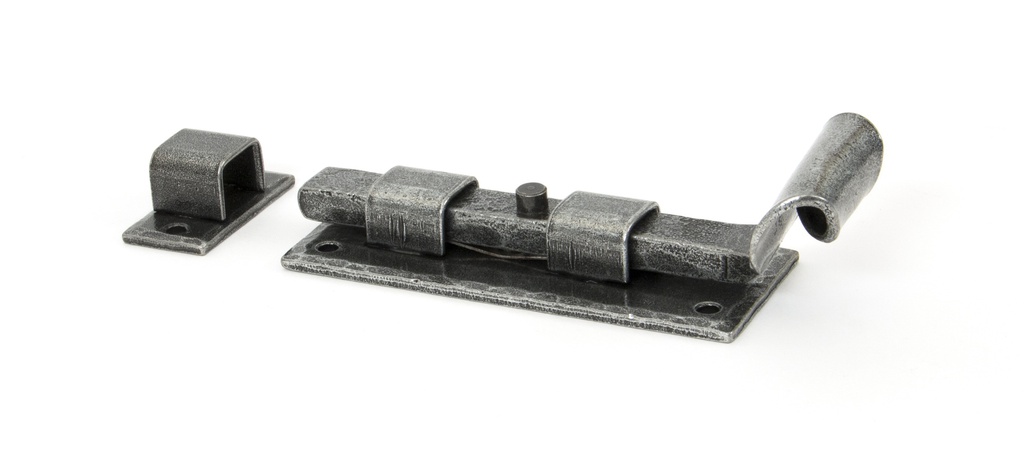 Pewter 4" Straight Door Bolt - 33660