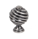 Pewter Twist Cabinet Knob - 33691